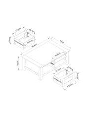 Dove Grey Malvern Oak Effect Coffee Table - Image 1 of 8