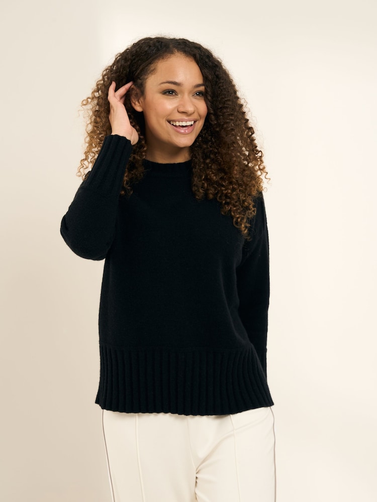 Truly Black Funnel Neck Jumper - Image 1 of 6