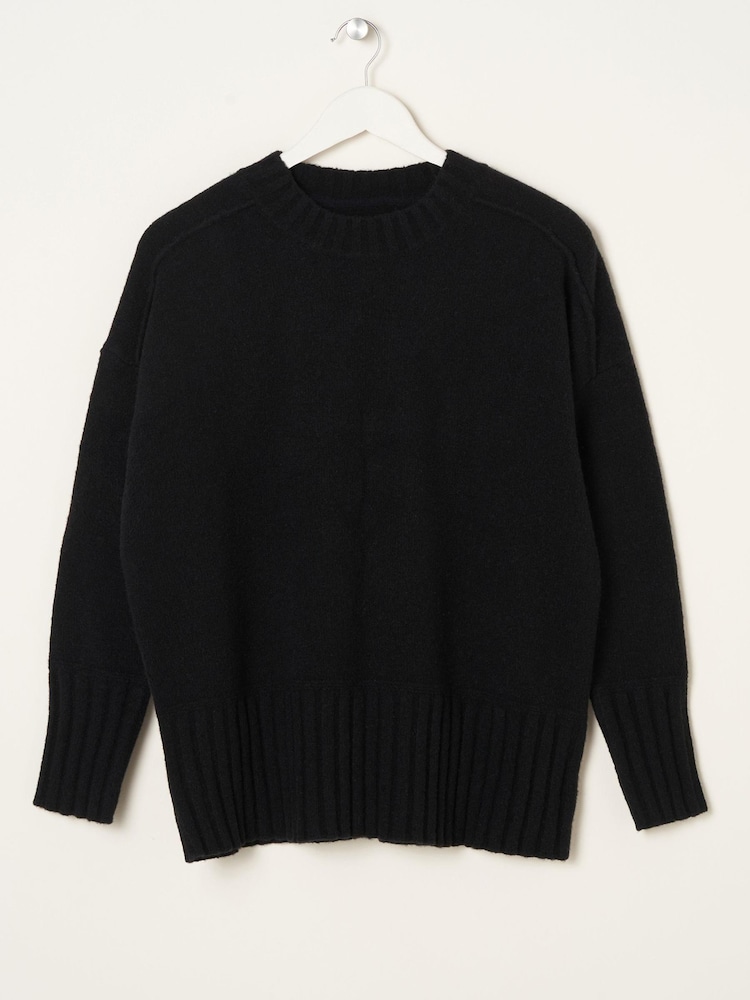 Truly Black Funnel Neck Jumper - Image 6 of 6