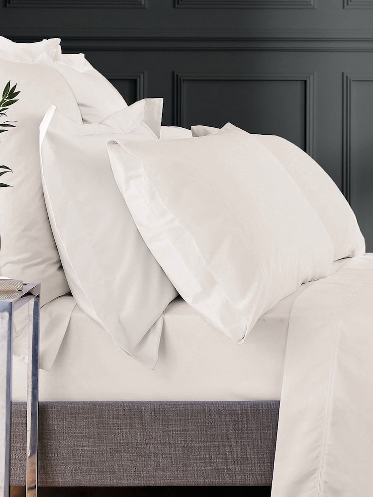 Bedeck Of Belfast Cream 1000 Thread Count Cotton Sateen Housewife Pillowcase - Image 1 of 3