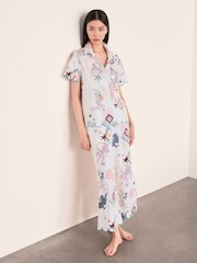 Chelsea Peers Natural Cotton Bohemian Leopard Print Long Pyjamas Set - Image 1 of 7