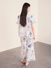 Chelsea Peers Natural Cotton Bohemian Leopard Print Long Pyjamas Set - Image 4 of 7