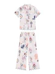 Chelsea Peers Natural Cotton Bohemian Leopard Print Long Pyjamas Set - Image 7 of 7