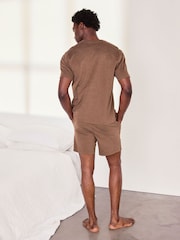 kayumanggi - Chelsea Peers Cotton Short Pyjamas Set - Larawan 4 ng 6