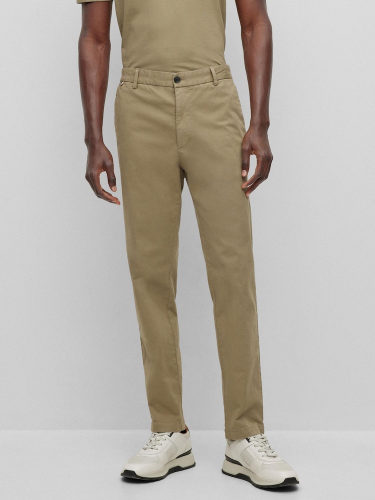 BOSS Green Regular Fit Stretch Gabardine Trousers - Image 1 of 5 BOSS Green Regular Fit Stretch Gabardine Trousers - Image 1 of 5