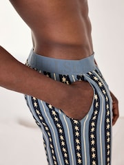 Chelsea Peers Cotton Star Stripe Print Pyjamas Shorts - Imagen 3 de 4