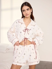 Chelsea Peers Natural Cotton Starlight Print Short Pyjama Set - Image 2 of 6