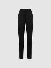 Reiss Black Alia Slim Fit Satin Stripe Suit Trousers - Image 2 of 5
