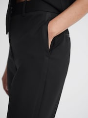 Reiss Black Alia Slim Fit Satin Stripe Suit Trousers - Image 4 of 5