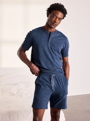 Chelsea Peers Blue Cotton Short Pyjamas Set - Image 2 of 7