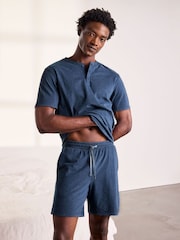 Chelsea Peers Blue Cotton Short Pyjamas Set - Image 3 of 7