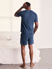 Chelsea Peers Blue Cotton Short Pyjamas Set - Image 4 of 7