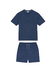 Chelsea Peers Blue Cotton Short Pyjamas Set - Image 7 of 7