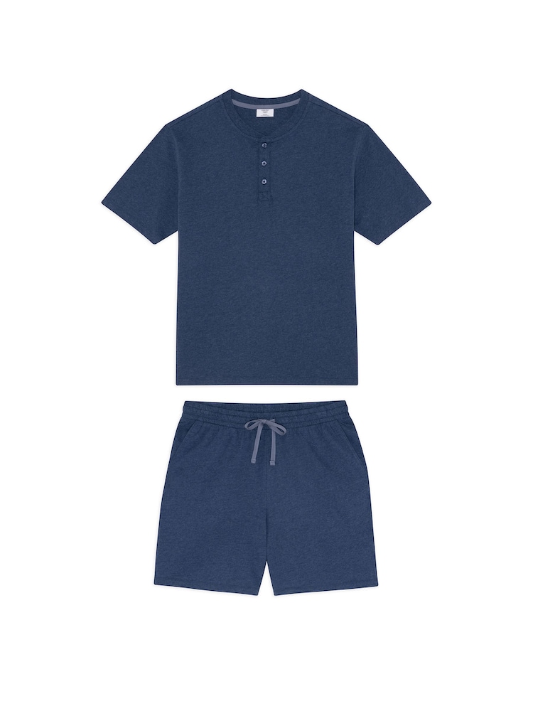 Chelsea Peers Blue Cotton Short Pyjamas Set - Image 7 of 7 Chelsea Peers Blue Cotton Short Pyjamas Set - Image 7 of 7