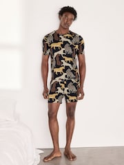 Chelsea Peers Starry Leopard Print Short Pyjama Set - Afbeelding 2 van 6