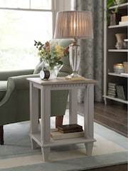 Laura Ashley Pale French Grey Hanover Side Table - Image 1 of 5