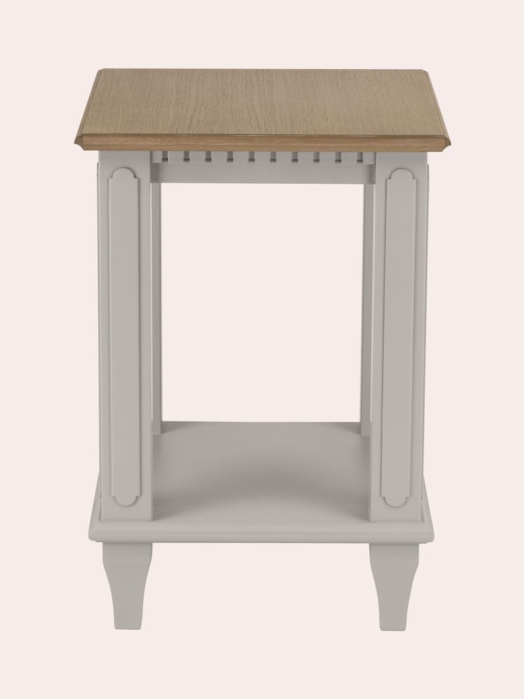 Laura Ashley Pale French Grey Hanover Side Table - Image 2 of 5