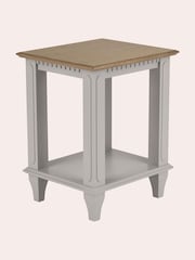 Laura Ashley Pale French Grey Hanover Side Table - Image 3 of 5