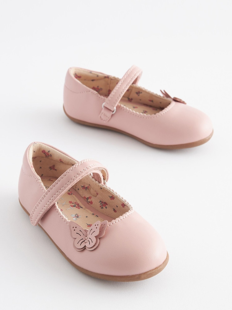 Pink - Mary-Jane-Schuhe mit Schmetterlingsdesign - Bild 1 von 6 Pink - Mary-Jane-Schuhe mit Schmetterlingsdesign - Bild 1 von 6