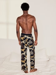Chelsea Peers Starry Leopard Print Long Pyjama Bottoms - Afbeelding 2 van 5