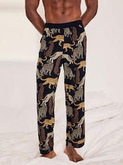 Chelsea Peers Starry Leopard Print Long Pyjama Bottoms - Afbeelding 4 van 5
