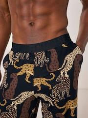 Chelsea Peers Starry Leopard Print Long Pyjama Bottoms - Afbeelding 5 van 5
