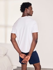 Chelsea Peers White Cotton Embroidered Can't Today I'm Swamped Short Pyjama Set - Image 4 of 6