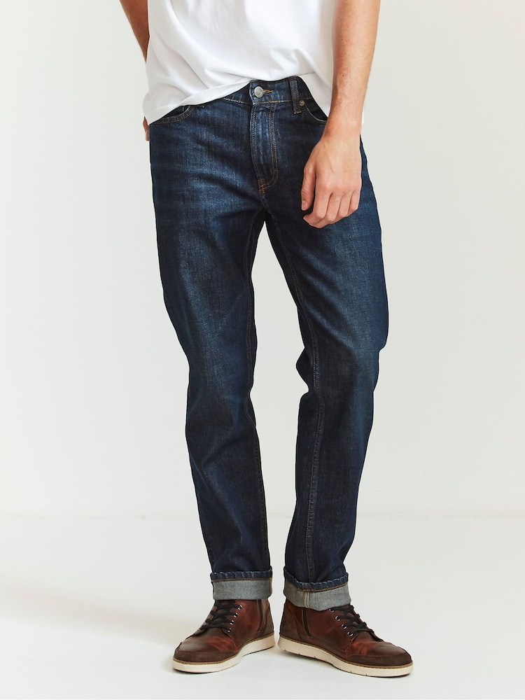 FatFace Dark Blue Vintage Wash Denim Slim Jeans - Image 1 of 4