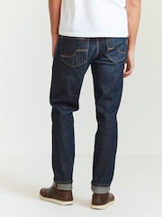 FatFace Dark Blue Vintage Wash Denim Slim Jeans - Image 2 of 4