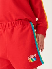 Rot, Regenbogen - Little Bird By Jools Oliver – Sweat-Oberteil und Shorts im Set aus 100 % Baumwolle - Bild 11 von 14
