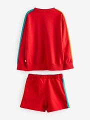 Rot, Regenbogen - Little Bird By Jools Oliver – Sweat-Oberteil und Shorts im Set aus 100 % Baumwolle - Bild 13 von 14