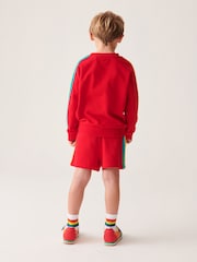 Rot, Regenbogen - Little Bird By Jools Oliver – Sweat-Oberteil und Shorts im Set aus 100 % Baumwolle - Bild 4 von 14