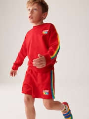 Rot, Regenbogen - Little Bird By Jools Oliver – Sweat-Oberteil und Shorts im Set aus 100 % Baumwolle - Bild 5 von 14