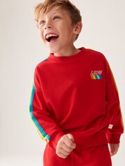 Rot, Regenbogen - Little Bird By Jools Oliver – Sweat-Oberteil und Shorts im Set aus 100 % Baumwolle - Bild 6 von 14