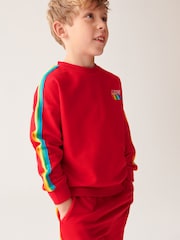 Rot, Regenbogen - Little Bird By Jools Oliver – Sweat-Oberteil und Shorts im Set aus 100 % Baumwolle - Bild 8 von 14