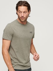 Superdry Dark Grey Vintage Logo Cap Sleeve T-Shirt - Image 1 of 6