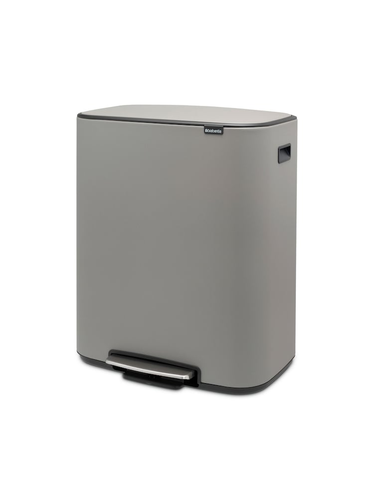 Brabantia Mineral Concrete Grey Bo 2 x 30L Pedal Bin - Image 1 of 6