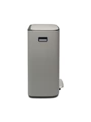 Brabantia Mineral Concrete Grey Bo 2 x 30L Pedal Bin - Image 2 of 6