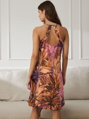 Purple/Orange Floral Cotton Slip Nightie - Image 3 of 6