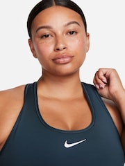 Nike Green Swoosh Medium Support Padded Sports Bra - Image 4 of 6