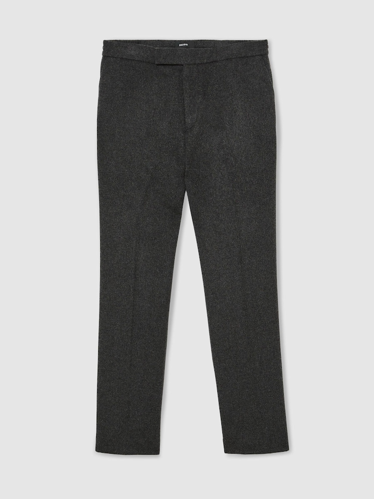 Gris de charbon de bois - Coupe sur mesure - Pantalon à cordon de serrage extensible Reiss Found - Image 2 sur 6