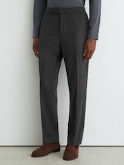 Gris de charbon de bois - Coupe sur mesure - Pantalon à cordon de serrage extensible Reiss Found - Image 3 sur 6