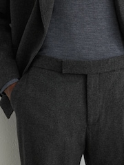 Gris de charbon de bois - Coupe sur mesure - Pantalon à cordon de serrage extensible Reiss Found - Image 4 sur 6