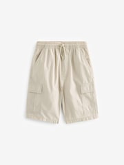 Ecru Neutral Parachute Cargos Shorts (3-16yrs) - Image 1 of 3