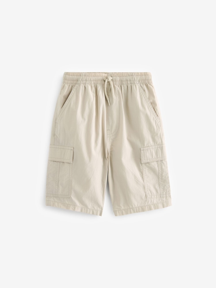 Ecru Neutral Parachute Cargos Shorts (3-16yrs) - Image 1 of 3