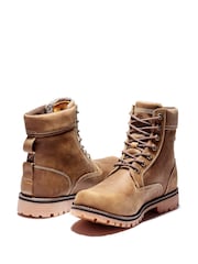 بوت من الجلد القوي ومقاوم للماء بطول 6 بوصة من Timberland - صورة 2 من 4