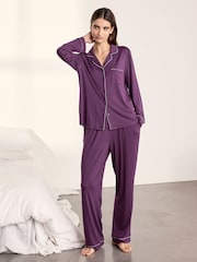 Μωβ - Σετ Μακριών Πιτζάμες Chelsea Peers TENCEL™ Modal - Εικόνα 1 του 5