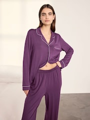 Μωβ - Σετ Μακριών Πιτζάμες Chelsea Peers TENCEL™ Modal - Εικόνα 3 του 5