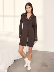 Chelsea Peers Brown TENCEL™ Modal Nightshirt - Image 1 of 6
