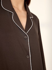 Chelsea Peers Brown TENCEL™ Modal Nightshirt - Image 6 of 6
